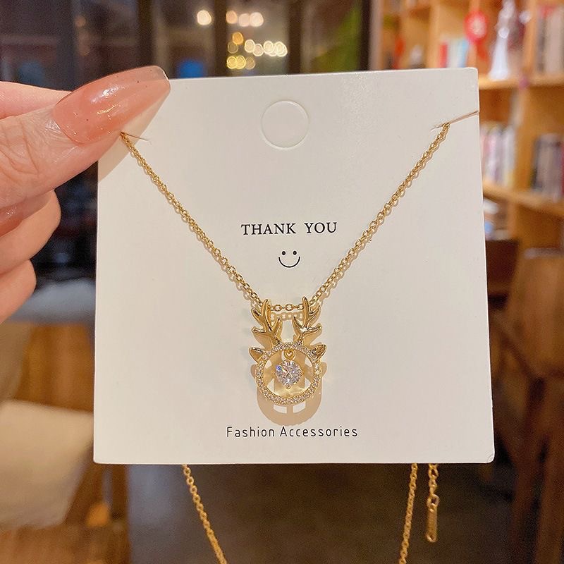 A Deer With You Dazzling Titanium Steel Necklace