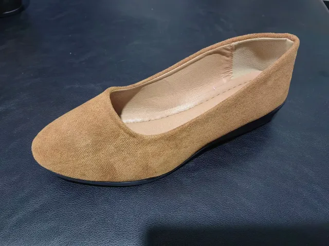 Spring New Pointed Toe Women's Plus Size Shallow Mouth Wedge Pumps Doug Shoes Sports Casual Brown - Shop at LoveMi