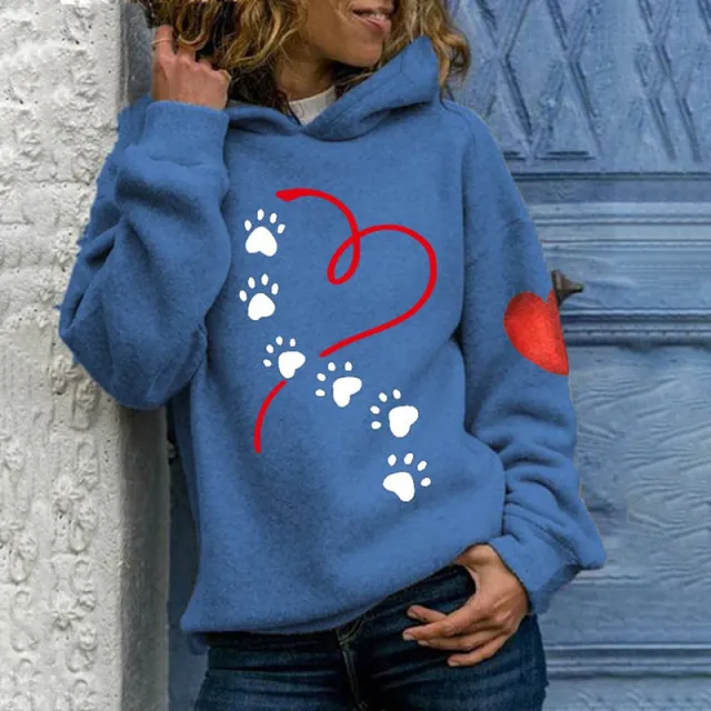 Women's Casual Cartoon Printed Hooded Sweatshirt Ynt2368 S - Shop at LoveMi