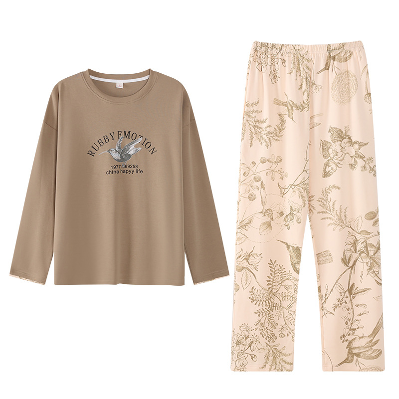 Women's Spring And Autumn Cotton Pajamas Suit