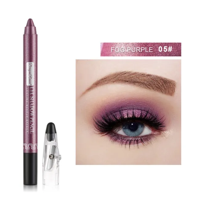 Eyeliner Eye Shadow Stick Shadow Pearlescent Eyeliner With Penknife Bubble Pen No 5 Pearlescent Grape Purple - Shop at LoveMi