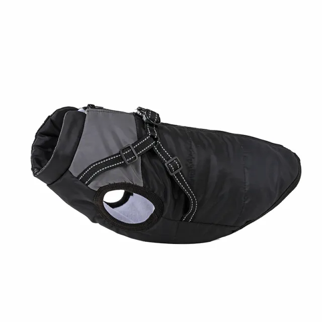 Warm Dog Clothes Thick Polar Fleece Pet Coat Graphite Color Black - Shop at LoveMi