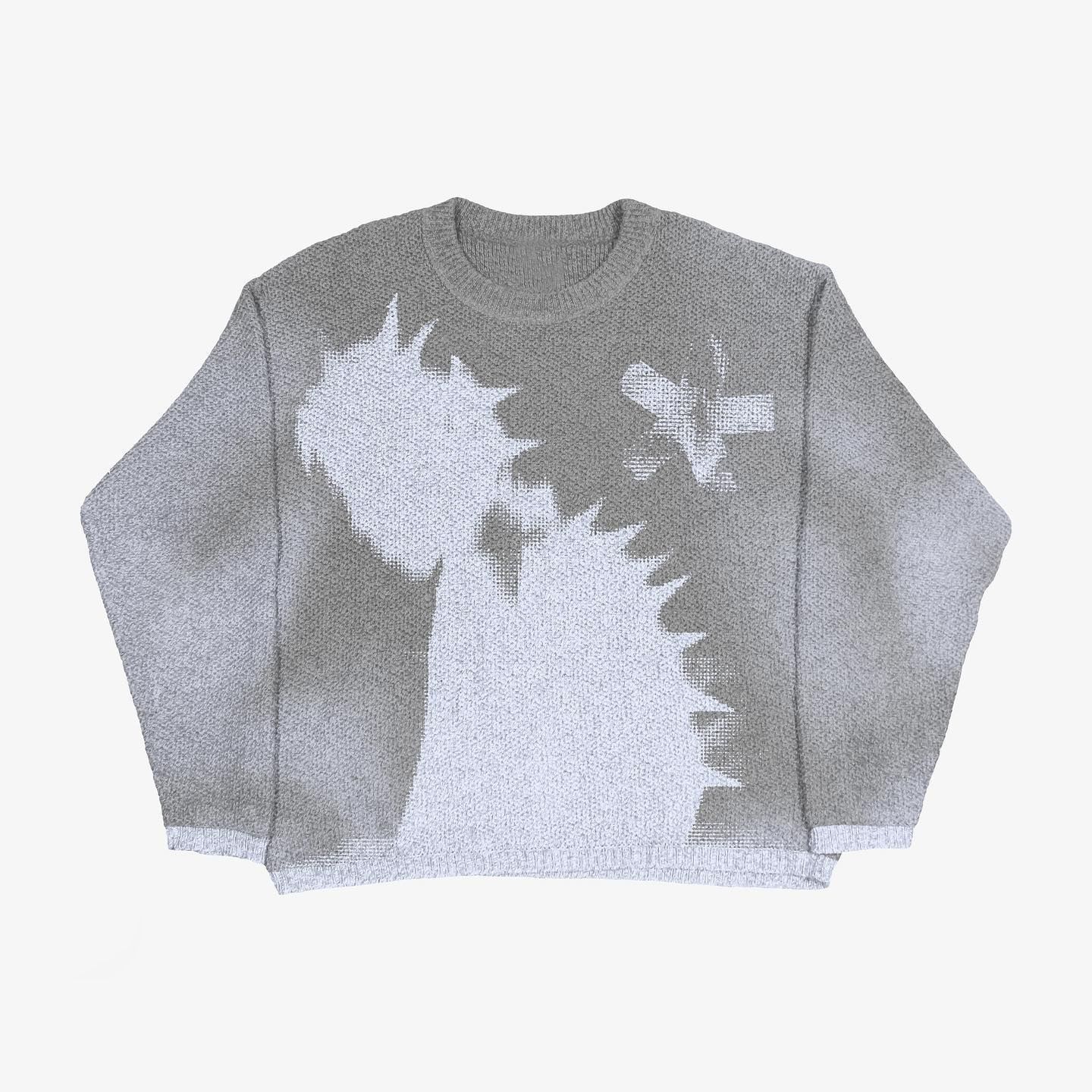 Long Sleeve Loose And Lazy Style Sweater Women's Pullover Jacquard Sweater