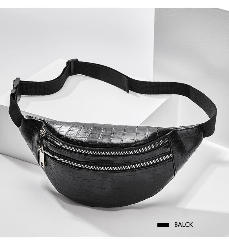 Title 3, ouble zipper belt bag casual bag