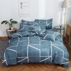 Skin-friendly Quilt Cover Brushed One-piece Double Duvet Cover Bed - Geometry - View 1