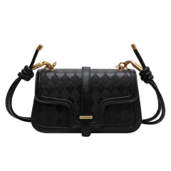 Diamond Small Bag Women's New Fashion Shoulder Underarm Bag High-grade Western Style - Black - View 1