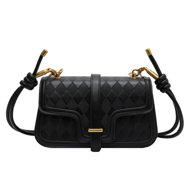 Diamond Small Bag Women's New Fashion Shoulder Underarm Bag High grade Western Style Black - Shop at LoveMi