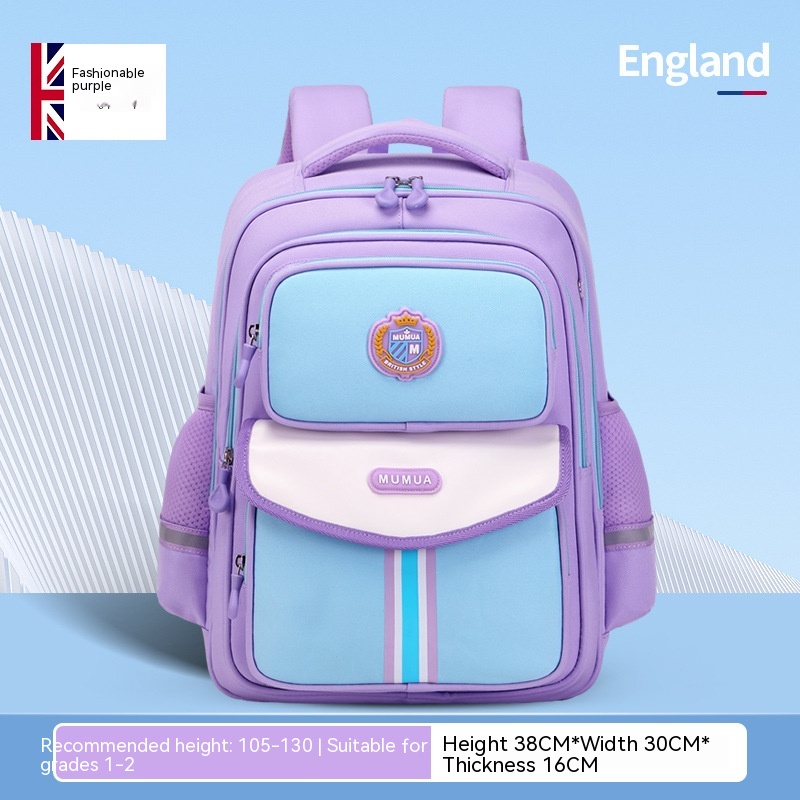 Primary School Student Waterproof Spine Protection Waist Support Large Capacity Backpack Oxford Cloth For Boys And Girls - Image 17