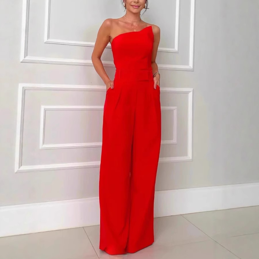 Tube Top Sleeveless Top Wide Leg Pants