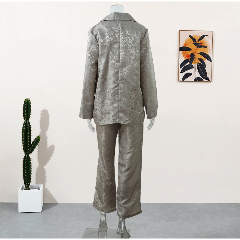 Women's Printed Texture Casual And Comfortable Suit