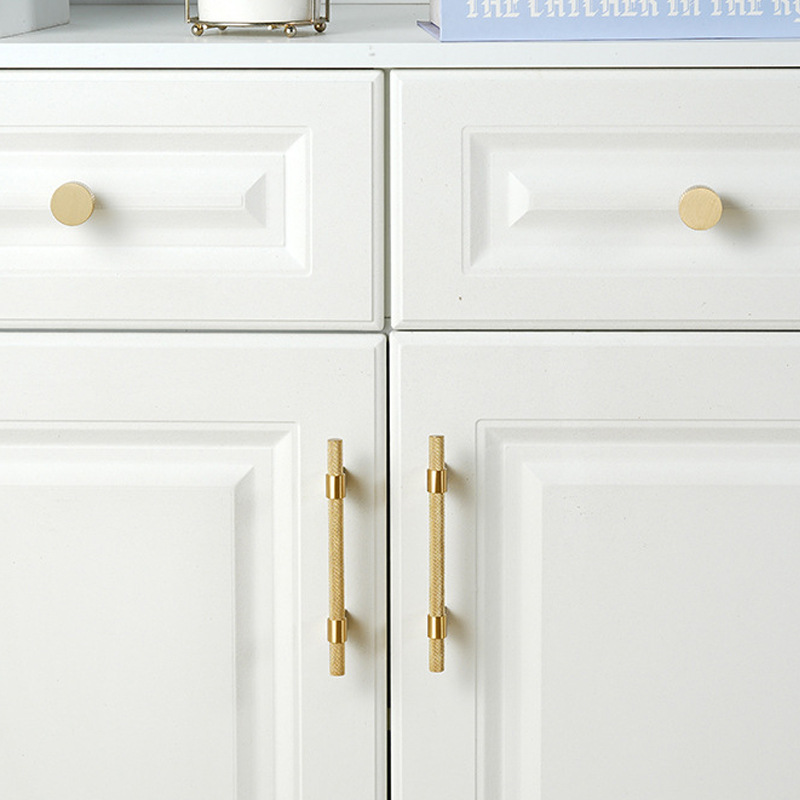 Brass Knurled Handle Cabinet Cabinet Wardrobe Drawer Cabinet Handle