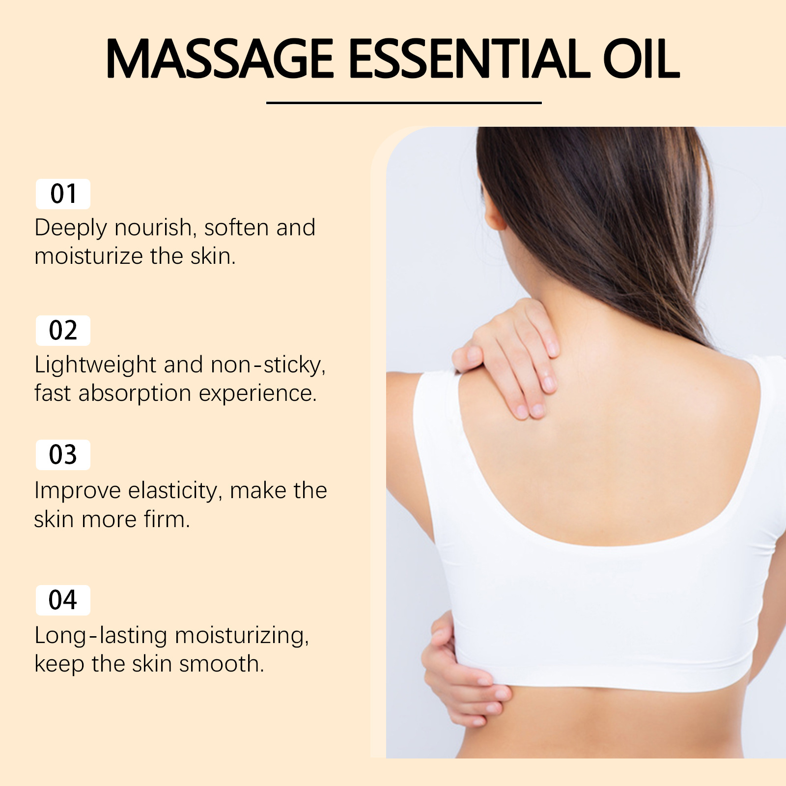 Skin Massage Care Essential Oil For Elasticity And Softness