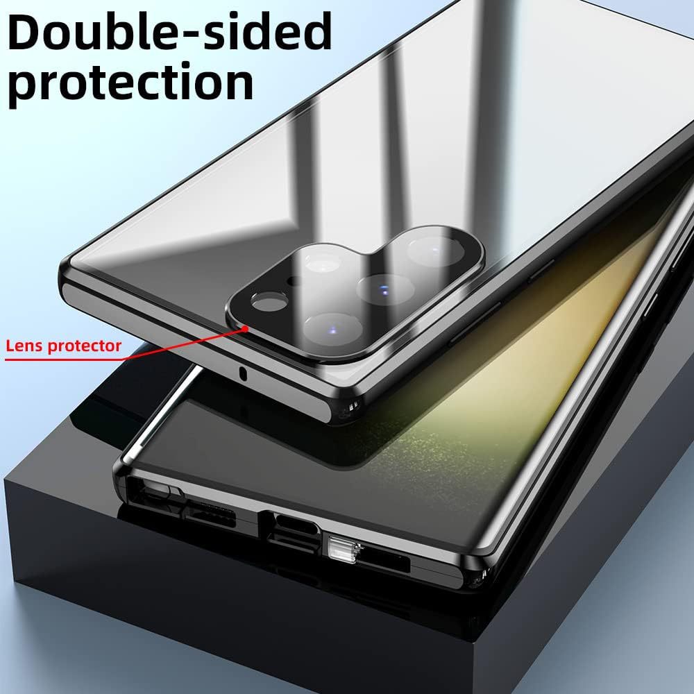 Magnetic King Phone Case Glossy Metal Magnetic HD Peep-proof Buckle Mirror Drop-resistant - Image 6