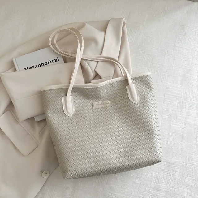 Large Capacity Bag For Women Spring And Summer Class Commuter Tote Beige - Shop at LoveMi
