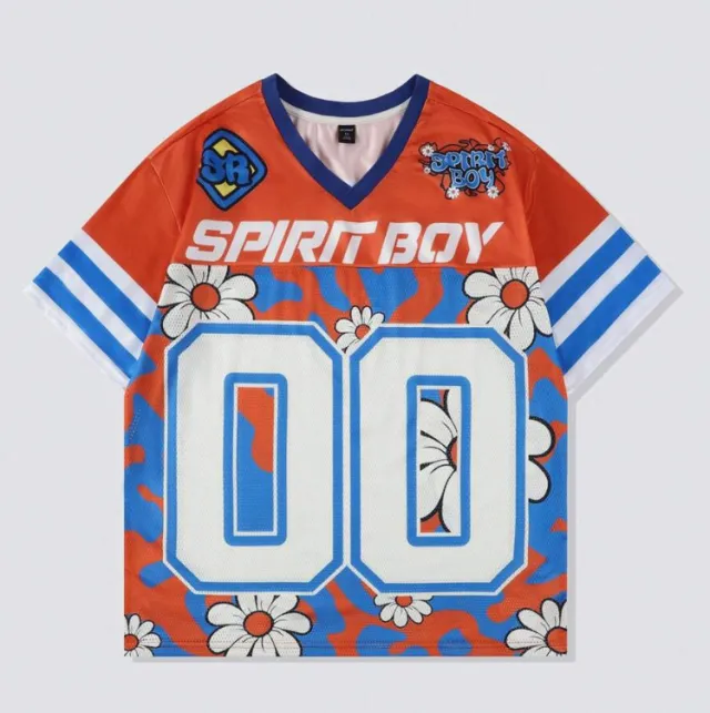 Retro Jersey Men's And Women's Youth Loose V neck Sports T shirt One Piece Tbqftx193 S - Shop at LoveMi