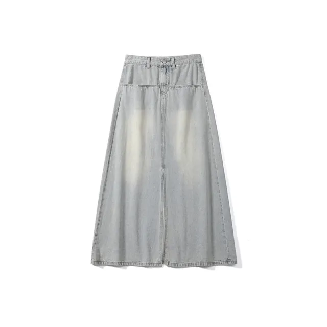 Fashionable High Waist Denim Skirt For Women Nostalgia - Shop at LoveMi