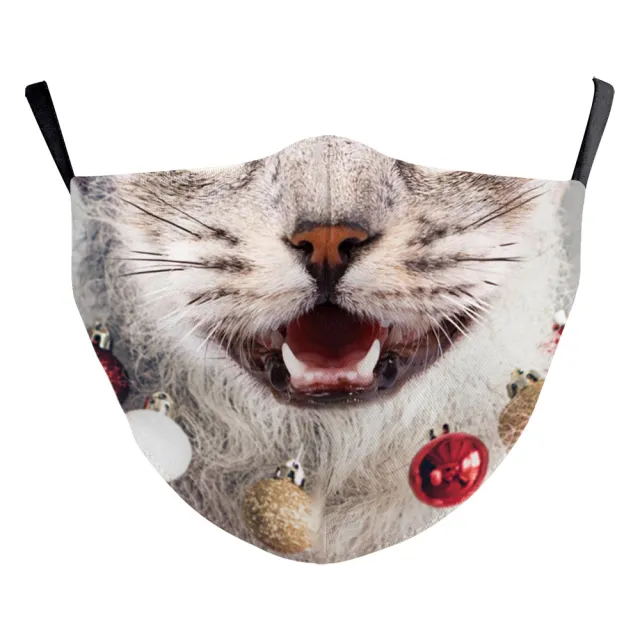 Christmas Beard Digital Printing Face Creative Double layer Dust Mask B178 1875 - Shop at LoveMi