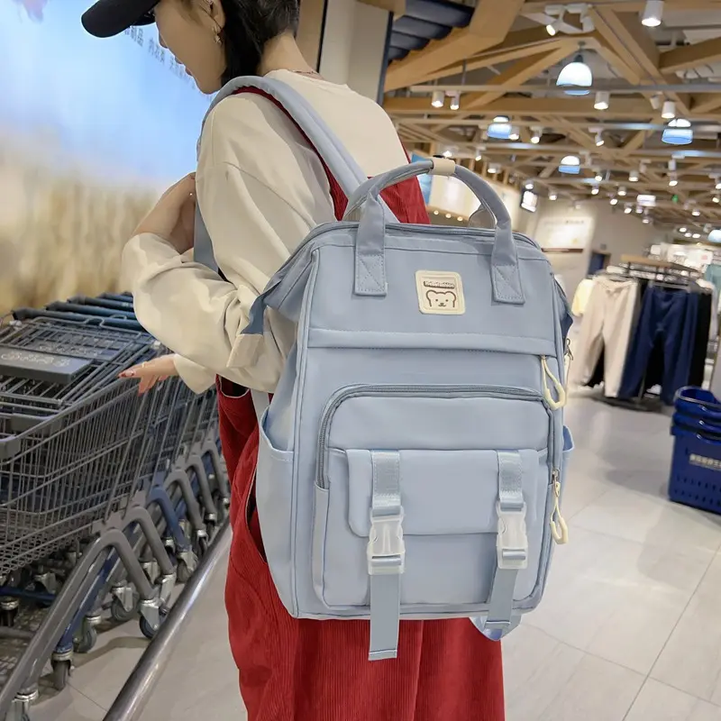 Students School Backpack For Junior High Girls