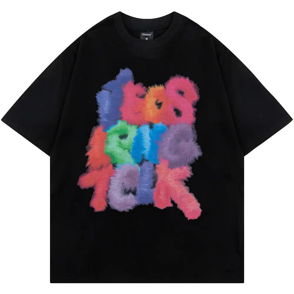 Creative Blooming Letter Short Sleeve