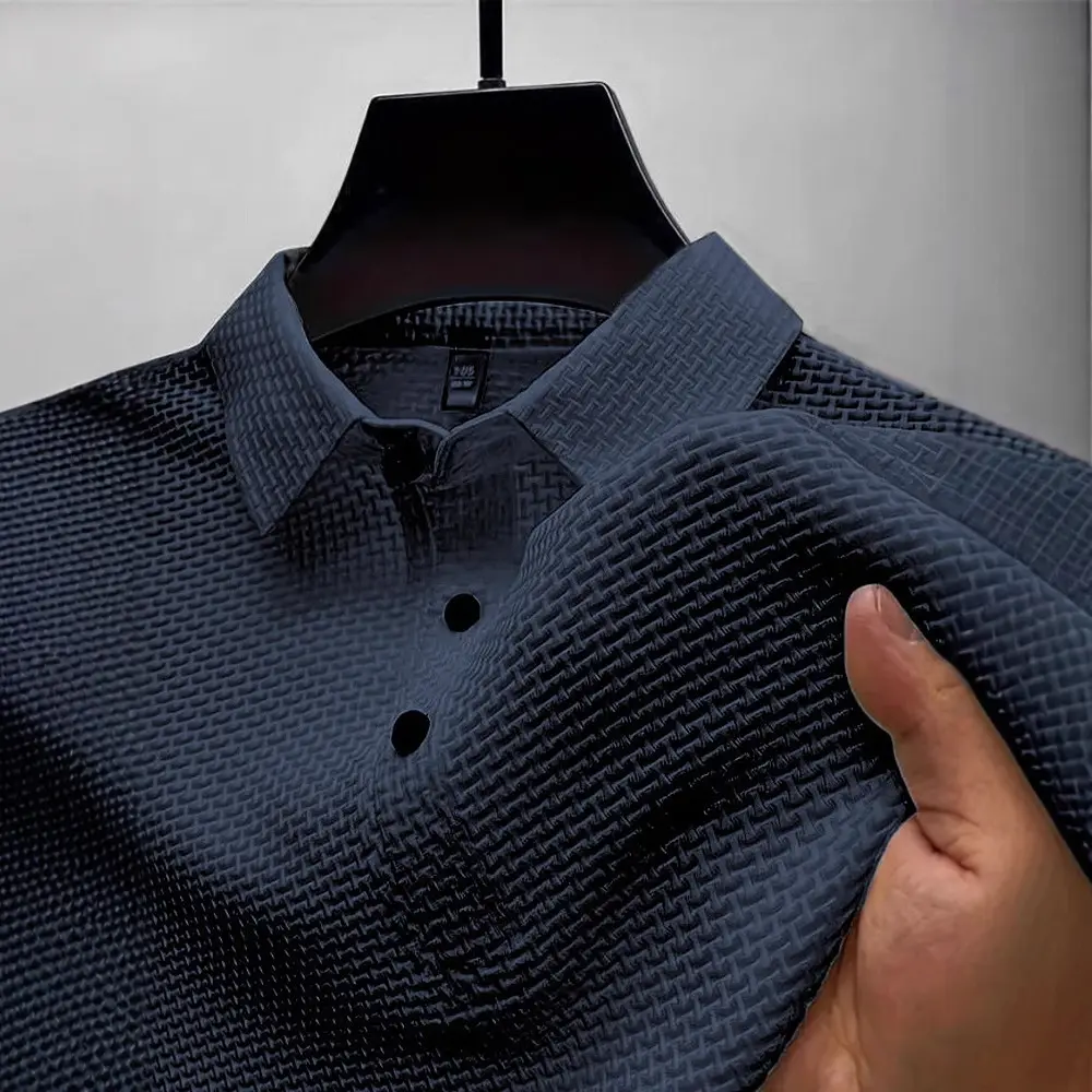 Mens Shirt Collar Summer Solid Color