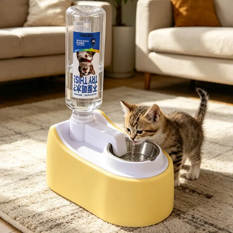 New Cat Water Fountain Filtered Cordless Pet