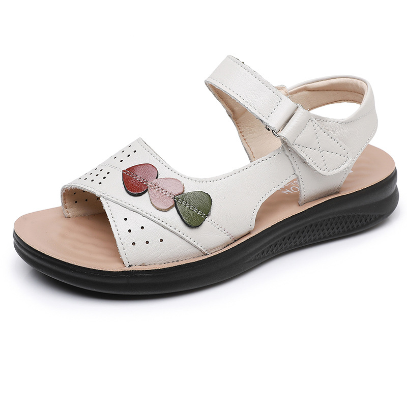 Faux Leather Velcro Sandals
