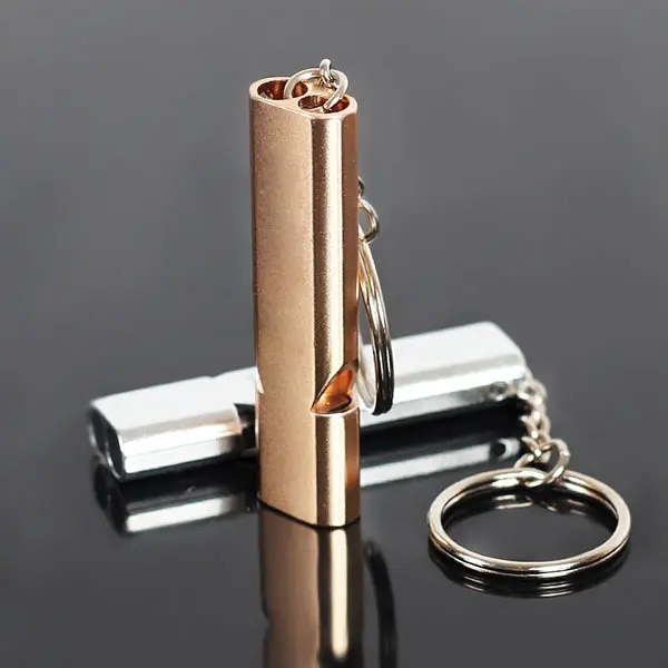 Double Hole High-frequency Aluminum Alloy Whistle Outdoor