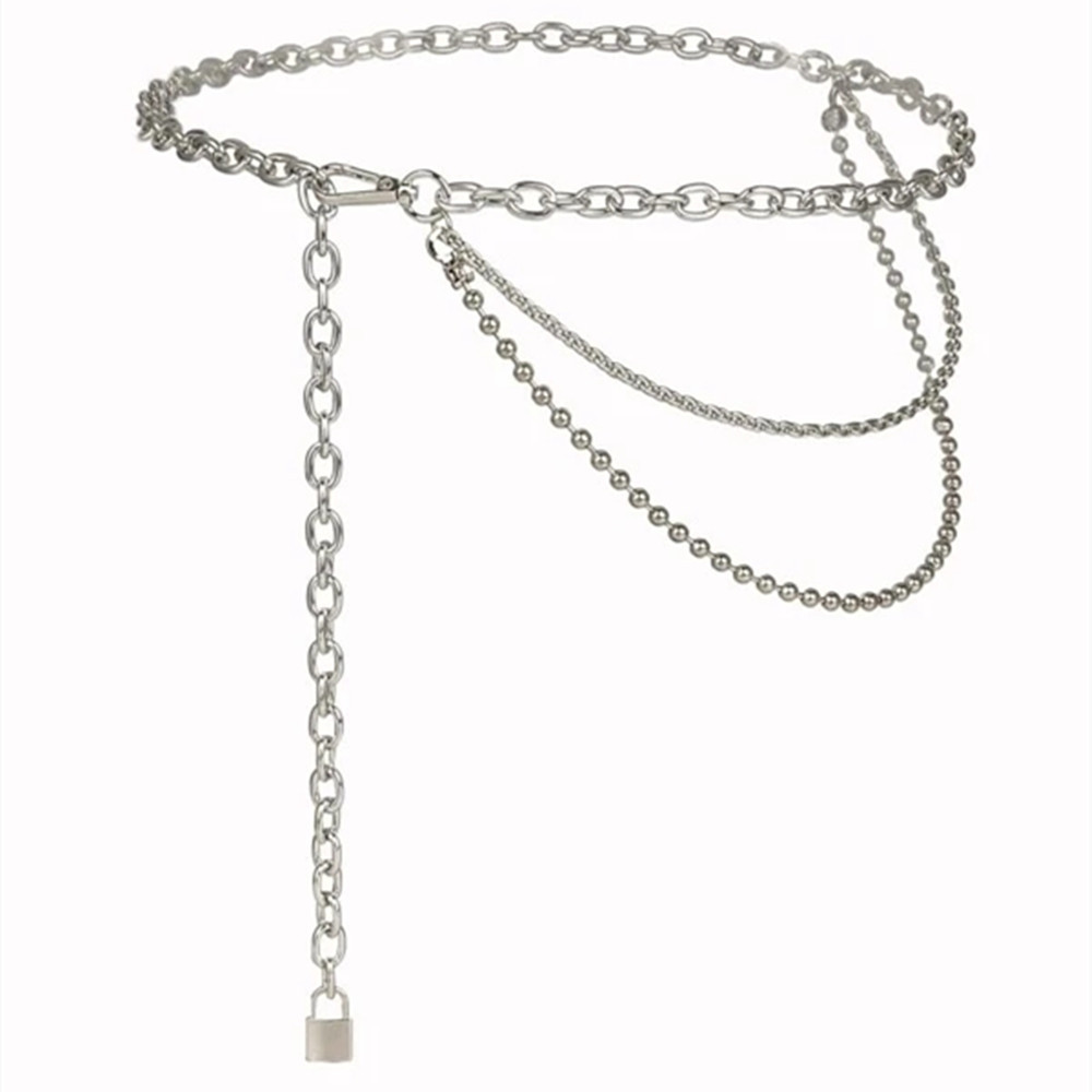 Lock Waist Chain White K