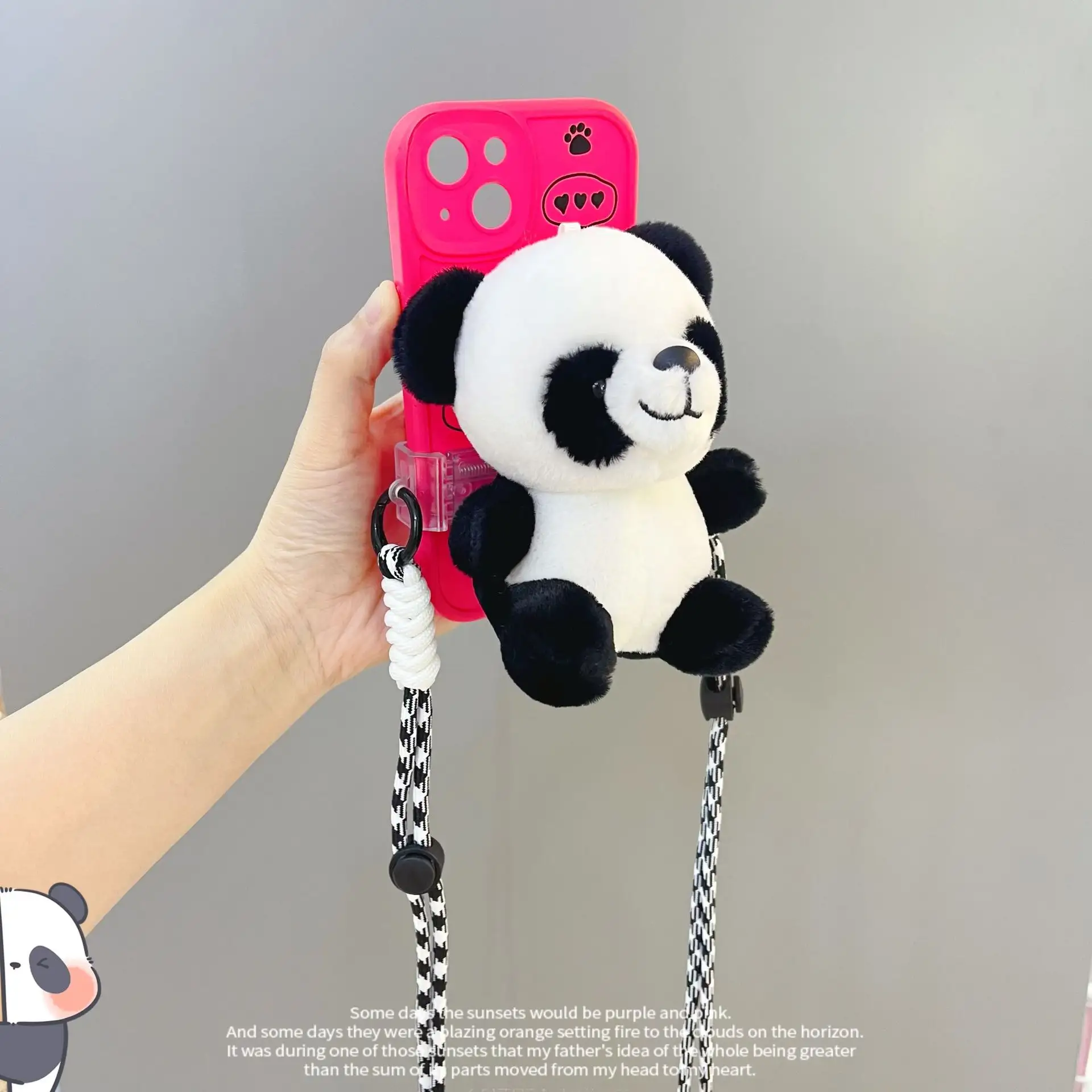 Plush Doll Crossbody Mobile Phone Lanyard Back