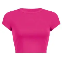 European And American DIY Summer Y2g Short-sleeved Women's T-shirt - Rose Red - View 1