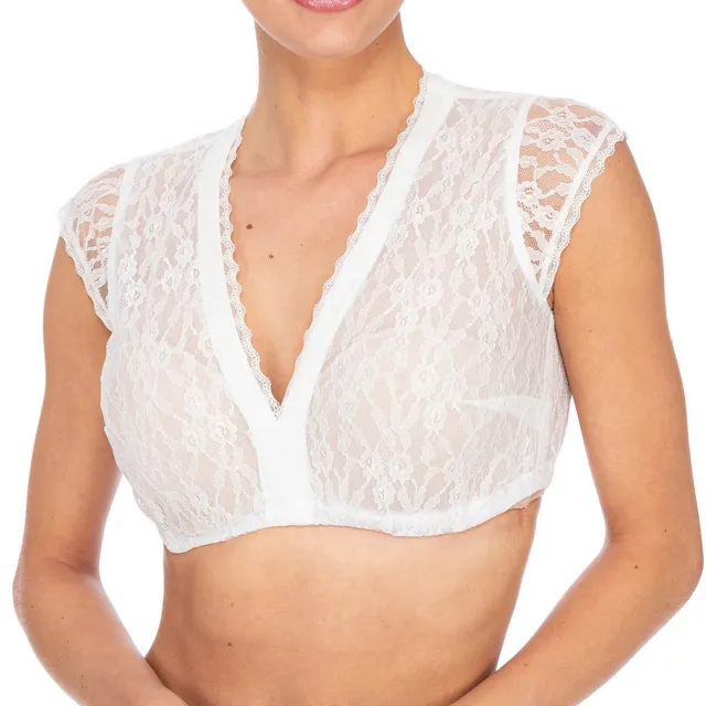 Women's Elegant Classical Top Regular Base Lace Stitching Small Shirt White - Shop at LoveMi