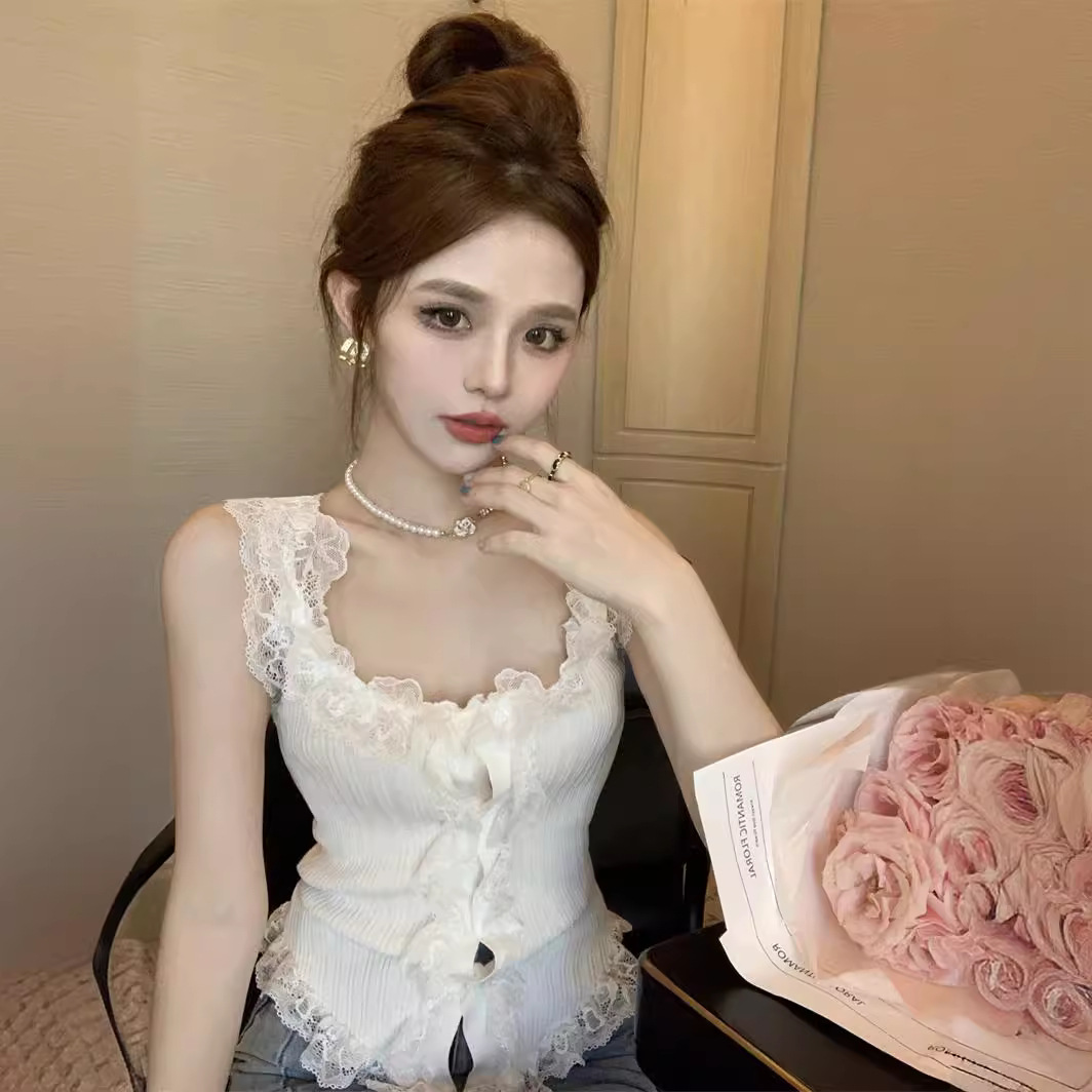 Lace-knit Camisole For Women Outerwear For Summer