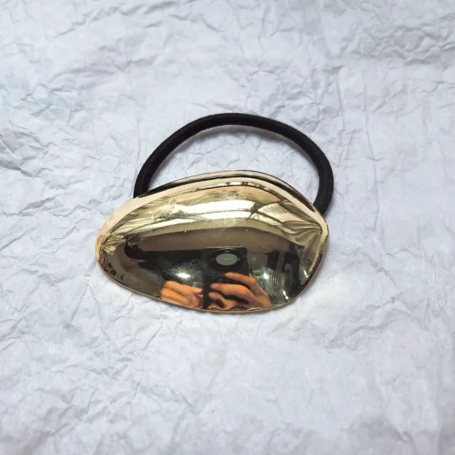 European And American Fashion Metal Egg Shell Hair Styling Minimalist Design Oval Shield Spring Clip Hair Golden Hair Ring - Shop at LoveMi