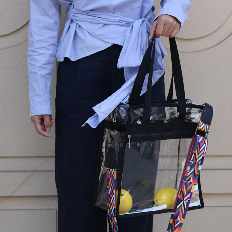 Women's Pvc Shoulder Messenger Bag Transparent