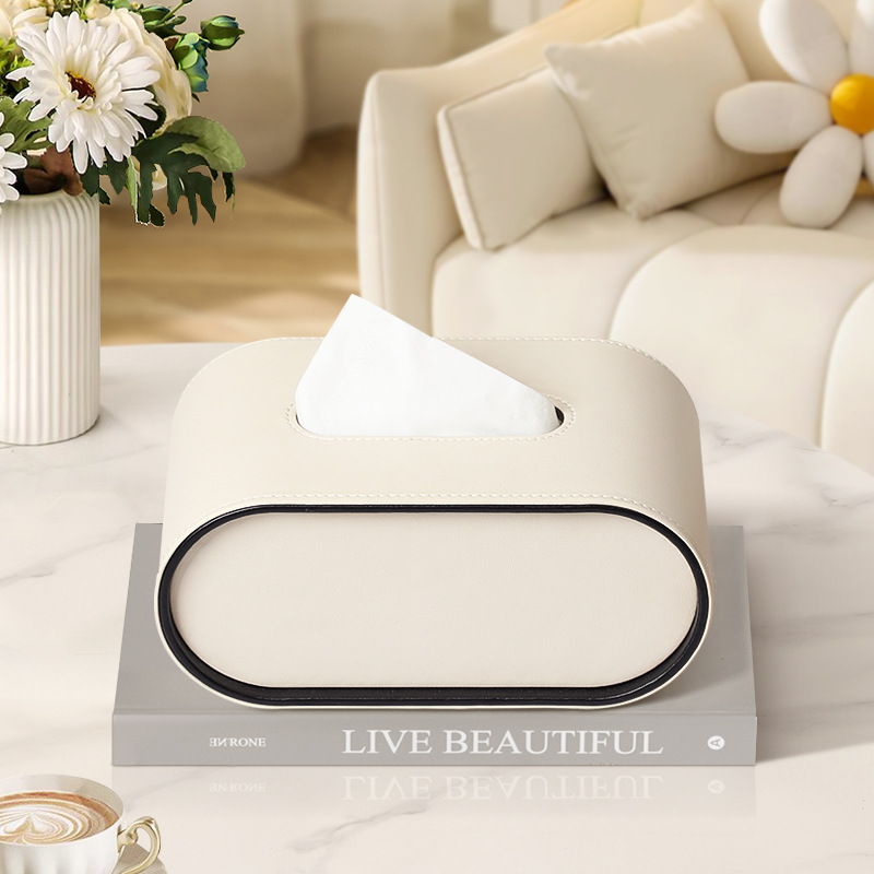 Cream White Tissue Box