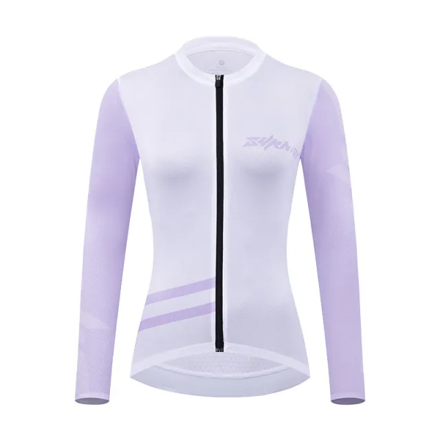 Breathable Cyclist Top Sun Protection Slim Sportswear Light Purple - Shop at LoveMi