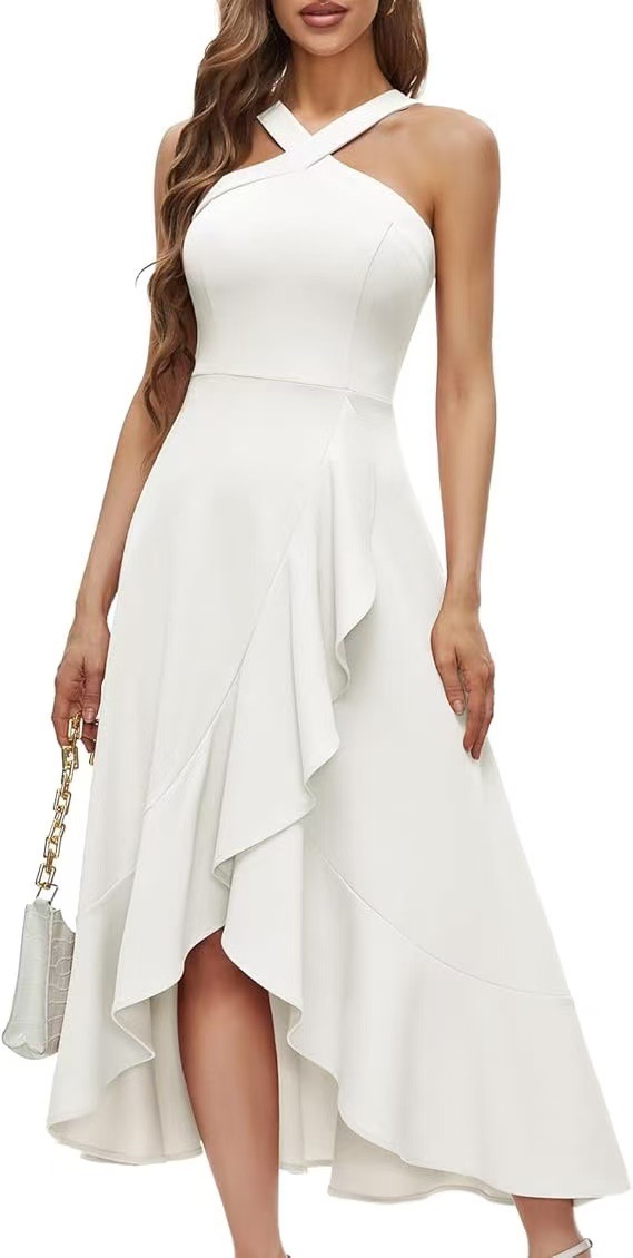 Black Off-Shoulder Women's Midi Dress for Homecoming - color option