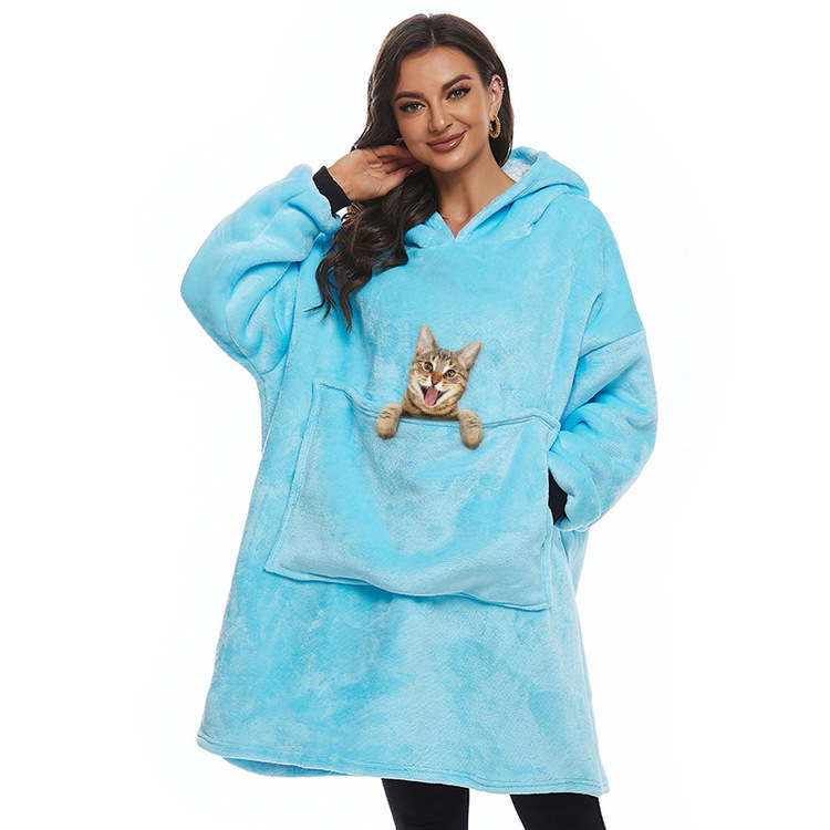 Autumn And Winter Pet Pocket Lazy Blanket Sweatshirt Hoodie - Image 2