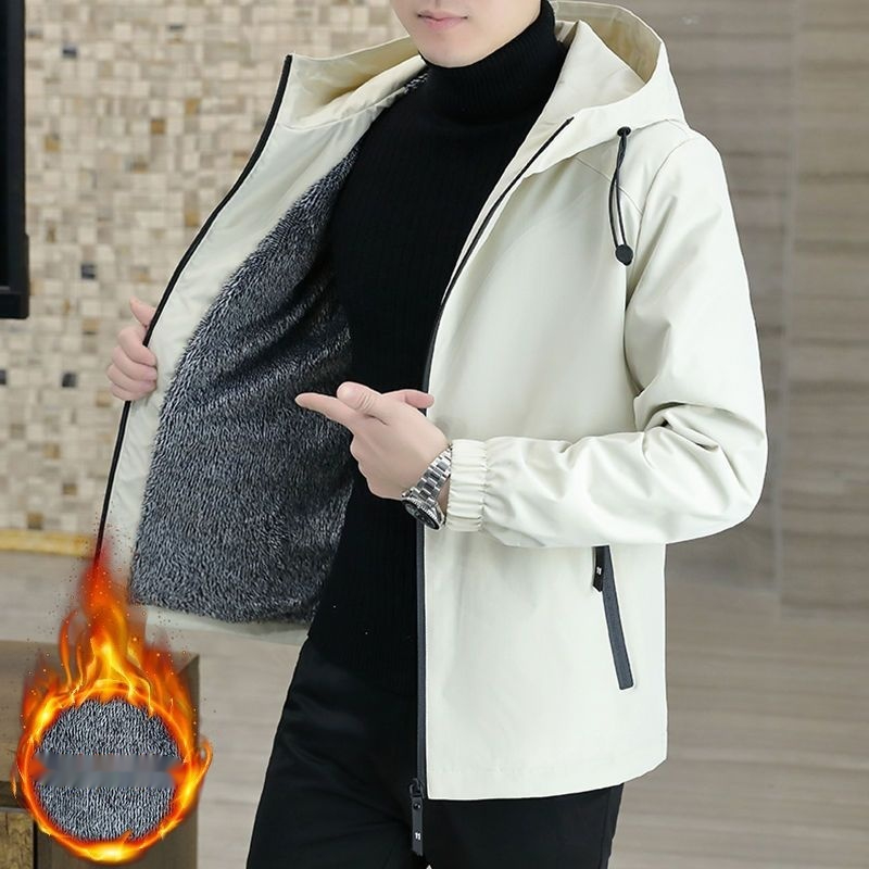 Men's Winter Trendy Fleece Jacket Casual Top Windbreaker