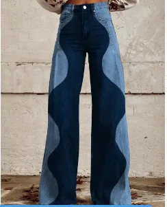 European And American Plus Size Women's Denim Casual Pants 5Figure S - Shop at LoveMi
