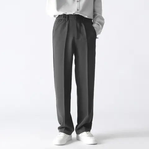 Straight Casual Trousers Loose Men Pants