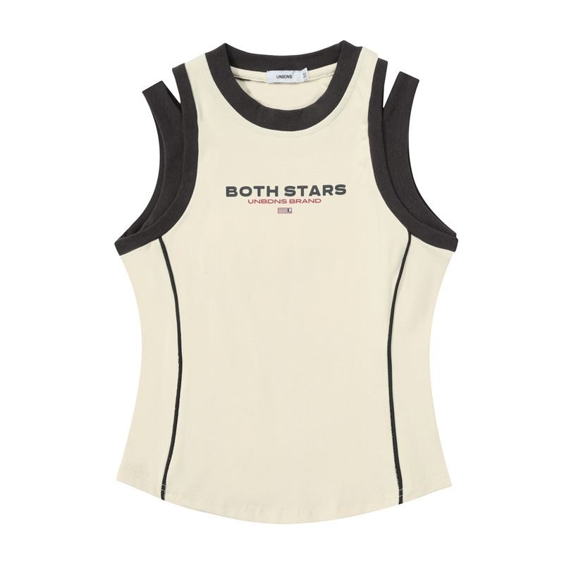 Fashion Short Vest Printed Top For Women