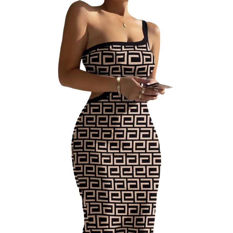 Off shoulder Sexy Tight Waist baring Short Bodycon Dress Brown - Shop at LoveMi