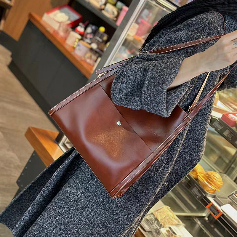 Leather Bucket Bag