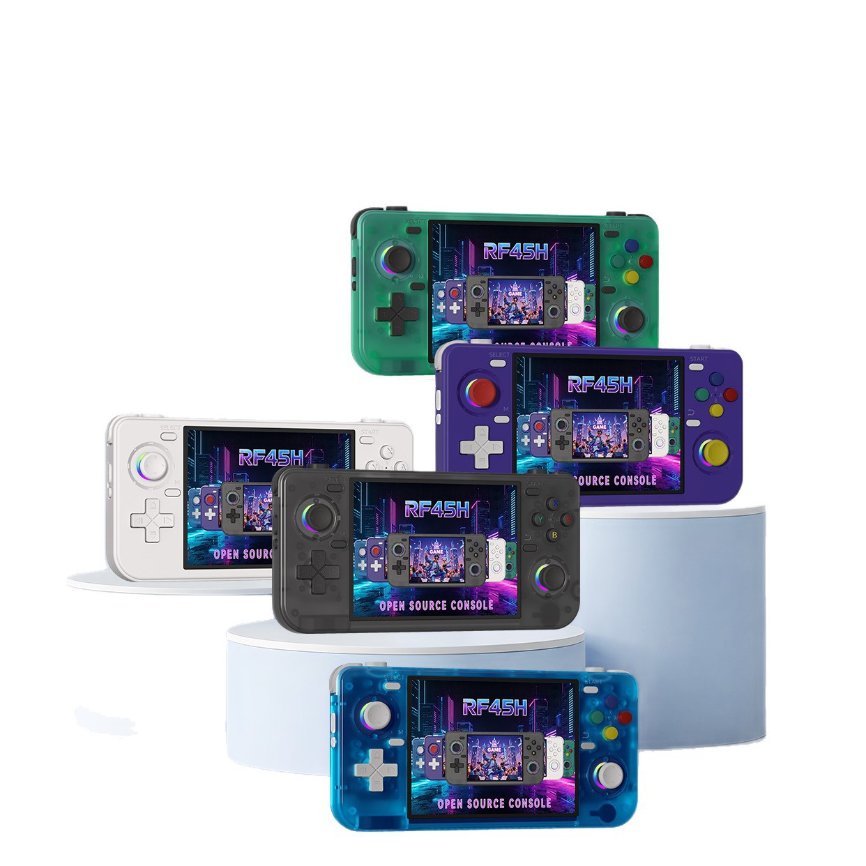 RF45H Retro Handheld Game Console 4.5 Inch Horizontal Screen Open Source WiFi Two Player Online Battle Portable Gaming Device