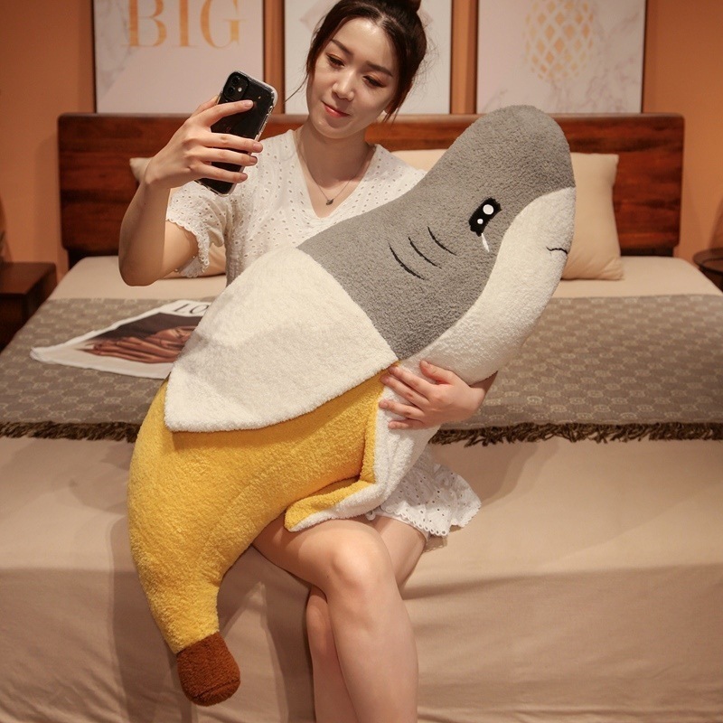 Shark Banana Pillow