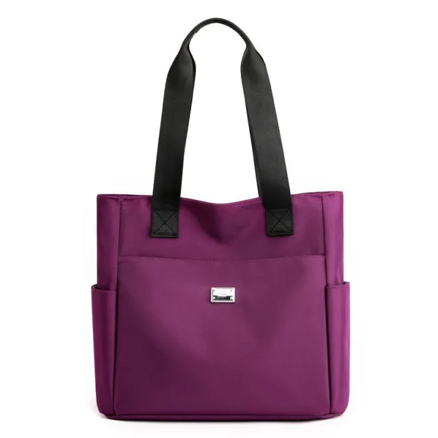 Women's Fashion Tote Oxford Cloth Light Canvas Crossbody Bag Versatile Large Capacity Purple - Shop at LoveMi