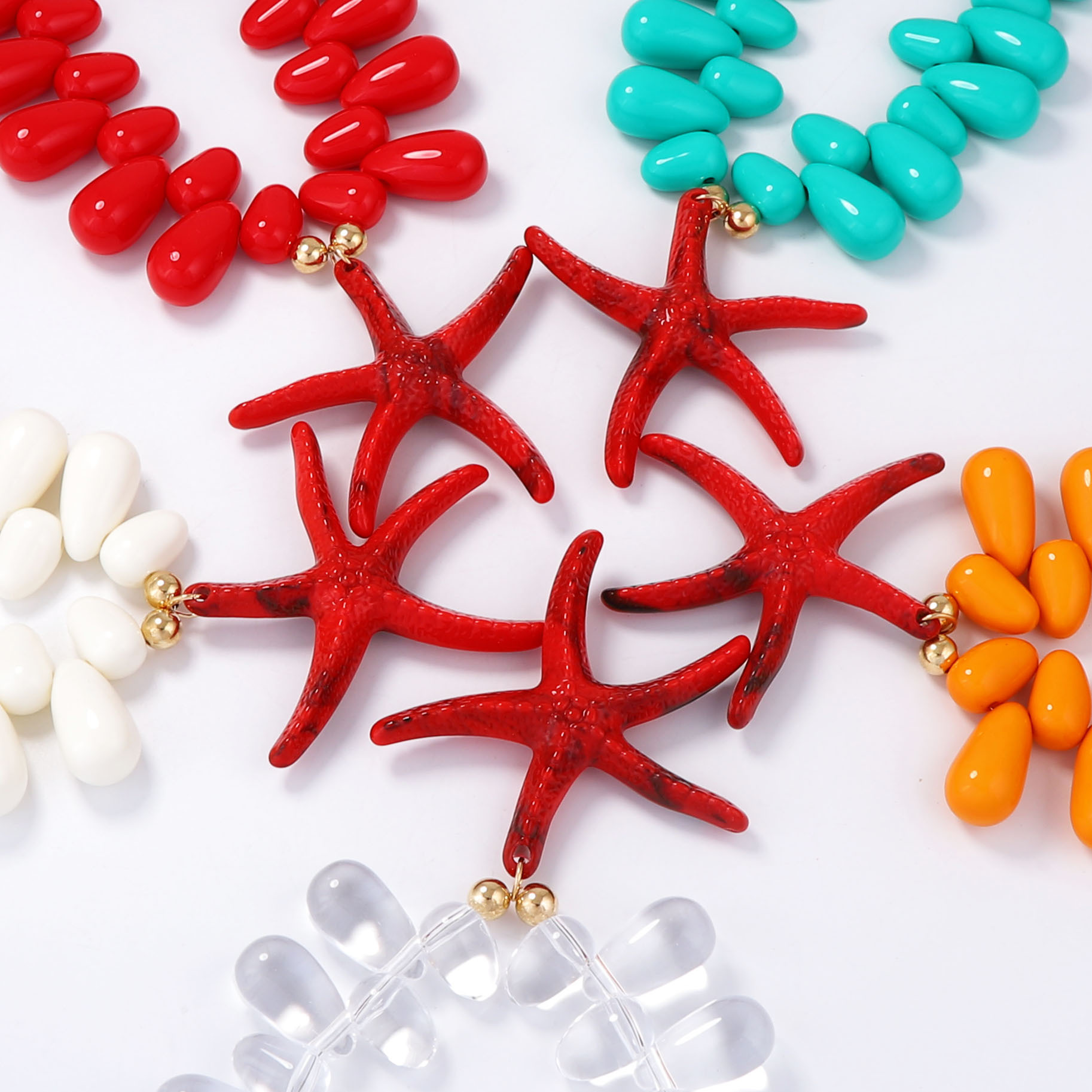 Dramatic Starfish Pendant Necklace For Women