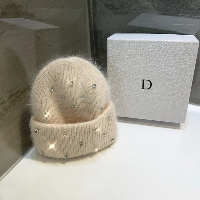 Autumn Winter Warm And Thickening Trend All match Sweet Knitted Toque Pink - Shop at LoveMi
