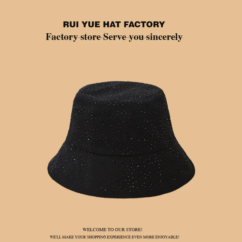 Fashion Summer Dopamine Sun Hat Female - Black Black Diamond